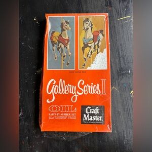 vintage paint by number circus horses set